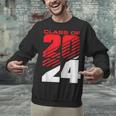 Class Of 2024 High School Senior Graduation Red Sports Style Unisex Sweatshirt