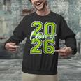 Class Of 2026 Graduation Varsity Lime Green Letters Unisex Sweatshirt