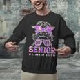 Class Of 2027 Senior Coquette Bow Messy Hair 26 Graduation Unisex Sweatshirt