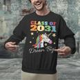 Class Of 2031 Magical Unicorn Graduation Cap Unisex Sweatshirt
