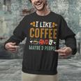 Coffee & Introvert Humor Tee Quote Cute Font Unisex Sweatshirt Coffee & Introvert Humor Tee Quote Cute Font Unisex Sweatshirt