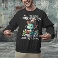All The Cool Dinosaurs Are Reading Book Reader T-Rex Kawaii Unisex Sweatshirt