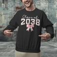 Coquette Bow Preppy Class Of 2038 Girly Girl 2038 Graduation Unisex Sweatshirt