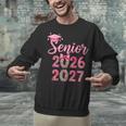 Coquette Pink Bow Flowers Senior 2026 2027 Graduation Unisex Sweatshirt