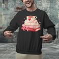 Cute Books And Coffee Crochet Valentines Day Tee For Couples Unisex Sweatshirt