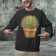 Cute Golden Barrel Cactus Introvert Distressed Unisex Sweatshirt Cute Golden Barrel Cactus Introvert Distressed Unisex Sweatshirt
