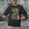 Cute Kawaii Dragon Fantasy Book Lover Book Nerd Unisex Sweatshirt