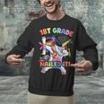 Dabbing 1st Grade Unicorn Graduation Class Of 2021 Nailed It Unisex Sweatshirt