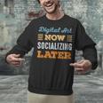 Digital Art Now Minimal Socializing Introvert Vintage Unisex Sweatshirt