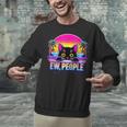 Ew Cat Misanthrope Introvert Synthwave 80s Unisex Sweatshirt Ew Cat Misanthrope Introvert Synthwave 80s Unisex Sweatshirt