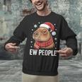 Ew People Capybara Christmas Introvert Holiday Humor Unisex Sweatshirt