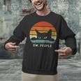 Ew People Retro Cat Cat Lover Introvert Unisex Sweatshirt