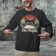 Ew People Retro Cat Vintage Anti Social Introvert Unisex Sweatshirt