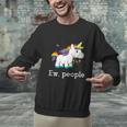 Ew People Unicorn Lover Introvert Rainbow Unicorn Unisex Sweatshirt