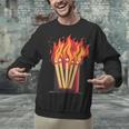 Flames And Lighter Costume For Matchbook Lovers Unisex Sweatshirt