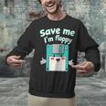 Floppy Disk Retro Tech Nostalgia Old School Computing Humor Unisex Sweatshirt