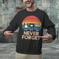 Floppy VHS Cassette Never Forget Retro 80s 90s Nostalgia Unisex Sweatshirt