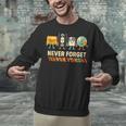 Never Forget Retro Cassette VHS Floppy CD Nostalgia Humor Unisex Sweatshirt