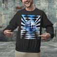 Frutiger Aero Aesthetic Tech Checkered Room Orb Sky Unisex Sweatshirt