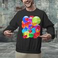 Frutiger Aero Aesthetic Tech Orb Pattern Heart Cherry Lips Unisex Sweatshirt