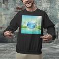Frutiger Aero Y2k Aesthetic Palm Trees Cyber Beach World Unisex Sweatshirt