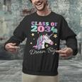 Girls Class Of 2034 Magical Unicorn Graduation Cap Unisex Sweatshirt