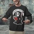 Grim Reaper Bookworm Cute Book Reading Halloween Unisex Sweatshirt