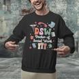Groovy DSW Doctor Of Social Work Graduation DSW Graduate Unisex Sweatshirt