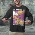 I'd Rather Be Kite Flying Throwback Hobby Memory Kite Unisex Sweatshirt