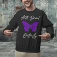 Introvert Antisocial Butterfly For Women Men Unisex Sweatshirt Introvert Antisocial Butterfly For Women Men Unisex Sweatshirt