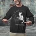 Introvert Cat With Coffee On Computer Antisocial Emo Goth Unisex Sweatshirt Introvert Cat With Coffee On Computer Antisocial Emo Goth Unisex Sweatshirt