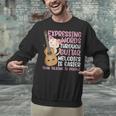 Introvert Guitarist Expressing Words Through Guitar Melody Unisex Sweatshirt