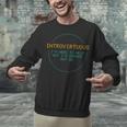 Introvirtuous Retro Pixel Funny Introvert Quote Unisex Sweatshirt