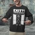 Irony Sarcasm Introvert Dry Humor Comic Cartoon Geek Nerd Unisex Sweatshirt