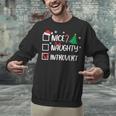 Nice Naughty Introvert Christmas List Santa Unisex Sweatshirt