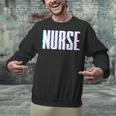 Nurse Glitch Aesthetic Graduation Nurse Glitch Graphic Art Unisex Sweatshirt