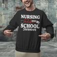 Nursing School Survivor 2025 RN ER Graduation Nurse Grad Unisex Sweatshirt