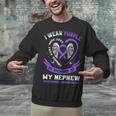 Overdose Awareness Shirt In Memory Of Nephew Purple Ribbon Unisex Sweatshirt Overdose Awareness Shirt In Memory Of Nephew Purple Ribbon Unisex Sweatshirt