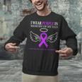 Pancreatic Cancer I Wear Purple In Memory Of My Dad Unisex Sweatshirt