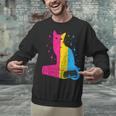 Pansexual Pride Celestial Cat Sitting Book LGBTQ Pan Colors Men Women Unisex Sweatshirt Pansexual Pride Celestial Cat Sitting Book LGBTQ Pan Colors Men Women Unisex Sweatshirt