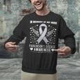 Parkinson's Disease Awareness Memory Of My Mom Ribbon Wings Unisex Sweatshirt