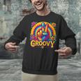 Peace Sign Groovy Vibes Costume Nostalgia Tie Dye Fashion Unisex Sweatshirt