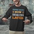 Perfume Making Now Minimal Socializing Introvert Vintage Unisex Sweatshirt