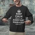 Personalized Keep Calm Graduation Christmas Team Assistant Manager Job Title Profession Birthday Unisex Sweatshirt