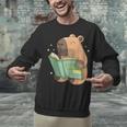 Pet Capybara Is Reading Library Capy Word Book Day Teacher Men Women Kids Unisex Sweatshirt