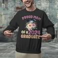 Proud Mom Of a 2024 Graduate Floral Flower Family Graduation Unisex Sweatshirt