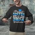 Proud Sister Of 2024 College Graduate Family 24 Graduation Unisex Sweatshirt