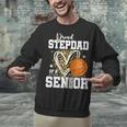 Proud Stepdad Of A 2026 Senior Basketball Graduation Leopard Unisex Sweatshirt