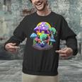 Psychedelic Alien Mushroom Nostalgia Groovy Vibe Hippie Unisex Sweatshirt