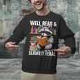 Well Read & Slightly Feral Raccoon Book Lover Graphic Unisex Sweatshirt